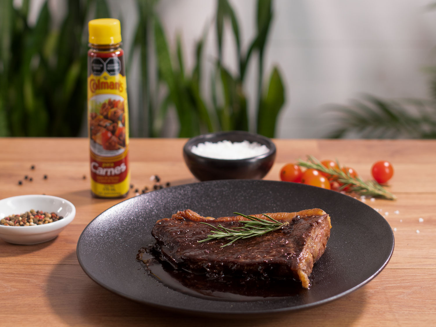Filete de res a la parrilla con Colman´s - Colmans
