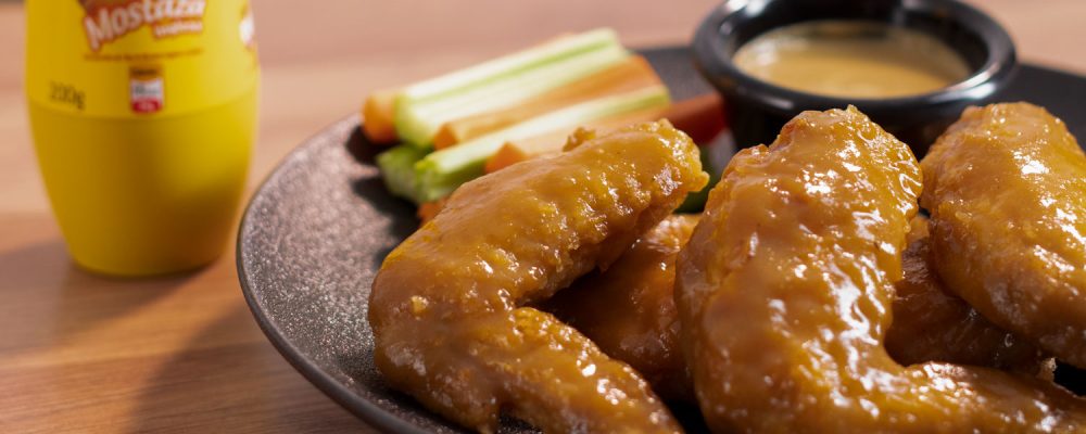 alitas de pollo a la miel mostaza